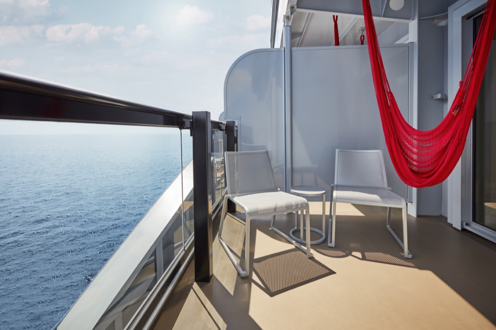 A Sea Terrace balcony overlooking the ocean